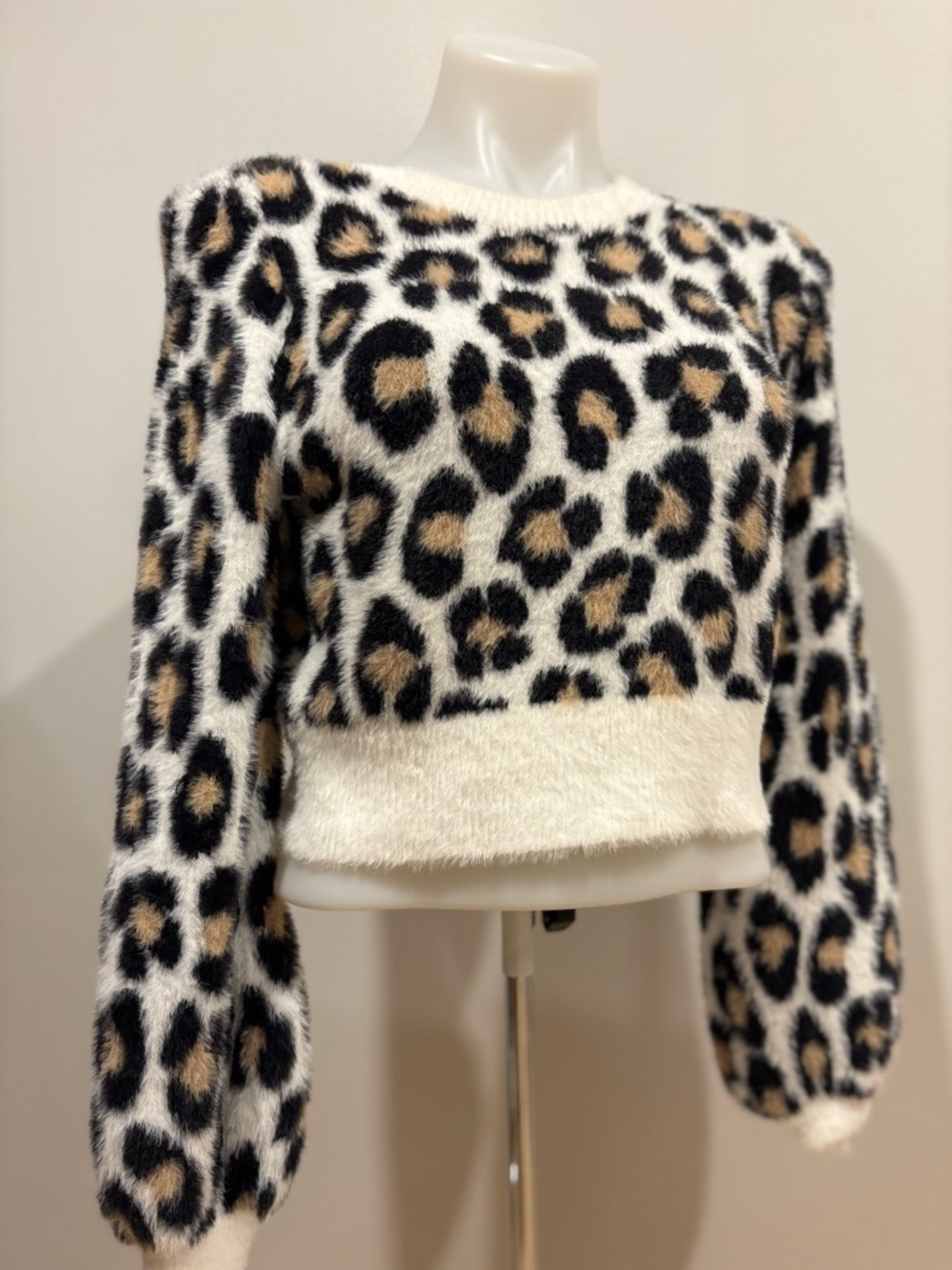 Sunday Best Kitten Fuzz Leopard Sweater